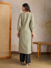 Women Solid Daily Cotton A-Line Kurta