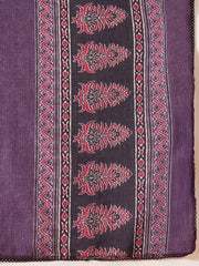 Women Floral Printed Regular Thread Work Kurta with Trousers & Dupatta