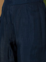 Bandhani Printed Anarakli Thread Work Kurta With Trousers & Dupatta