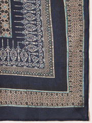 Bandhani Printed Anarakli Thread Work Kurta With Trousers & Dupatta