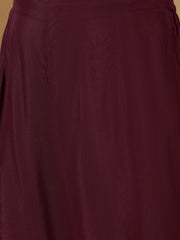 Bandhani Printed Anarkali Thread Work Kurta With Trousers & Dupatta