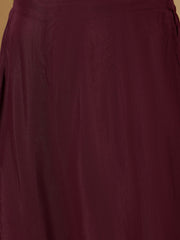 Bandhani Printed Anarkali Thread Work Kurta With Trousers & Dupatta