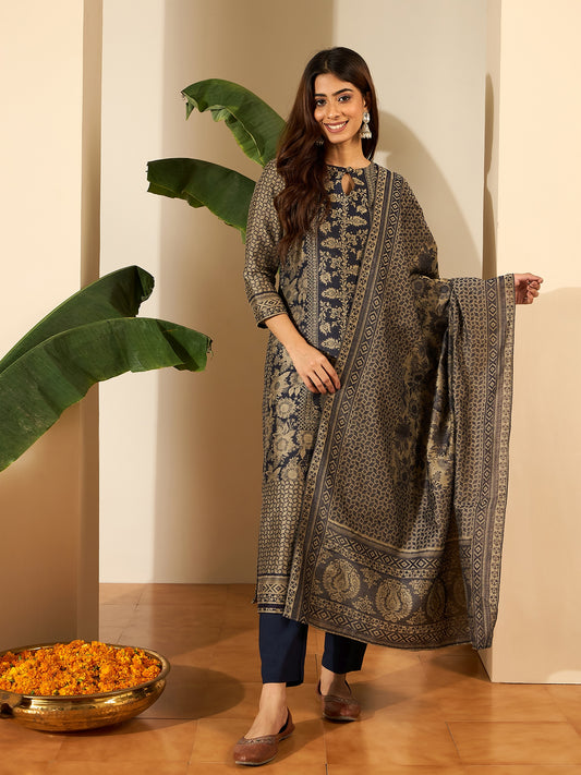 Women Ethnic Motifs Printed Kurta with Trousers & Dupatta