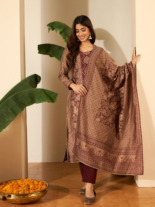 Women Ethnic Motifs Printed Kurta with Trousers & Dupatta