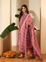 Women Ethnic Motifs Embroidered Kurta with Trousers & Dupatta