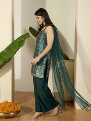 Women Ethnic Motifs Printed Regular Kurta with Palazzos & With Dupatta