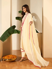Women Layered Kurta with Palazzos & With Dupatta