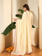 Women Layered Kurta with Palazzos & With Dupatta