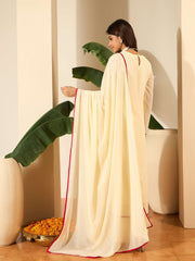 Women Layered Kurta with Palazzos & With Dupatta
