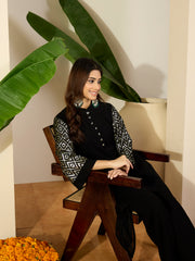 Women Embroidered Regular Sequinned Kurta with Palazzos