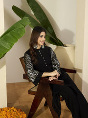 Women Embroidered Regular Sequinned Kurta with Palazzos