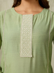 Women Floral Embroidered Regular Thread Work Kurta with Palazzos & With Dupatta