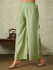 Women Floral Embroidered Regular Thread Work Kurta with Palazzos & With Dupatta