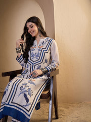Women Floral Printed Regular Kurta with Trousers