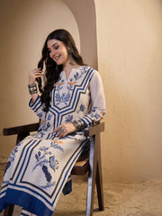 Women Floral Printed Regular Kurta with Trousers