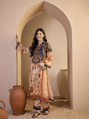 Women Floral Printed Regular Kurta with Trousers