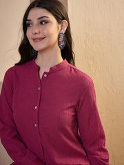 Women Ethnic Pink Partywear Kurta