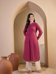 Women Ethnic Pink Partywear Kurta