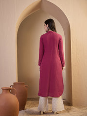 Women Ethnic Pink Partywear Kurta