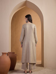 Women Floral Printed Regular Linen Kurta with Palazzos