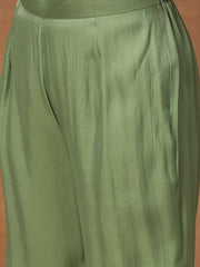 Women Floral Embroidered Regular Thread Work Chanderi Cotton Kurta with Trousers & With Dupatta (Copy)