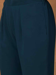 Women Striped Sequined Embroidered Kurta Palazzo with Dupatta
