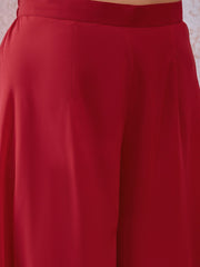 Women Embroidered Regular Thread Work Kurta with Sharara & With Dupatta