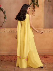Women Floral Embroidered Regular Thread Work Kurti with Sharara & With Dupatta