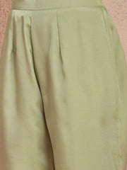 Organza Embroidered Top with Palazzos