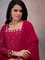 Women Embroidered Sequinned Georgette Anarkali Kurta
