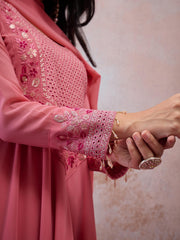 Women Embellished Georgette Anarkali Kurta with Dupatta