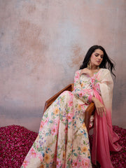 Women Floral Printed Floral Georgette Anarkali Kurta