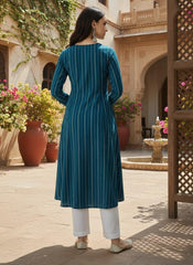 Women Keyhole Neck Kurta