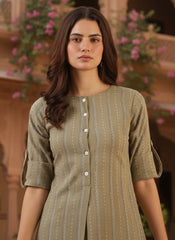 Golden Beigr Women Kurta