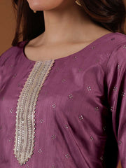Women Ethnic Motifs Embroidered Kurta with Trouser & Dupatta