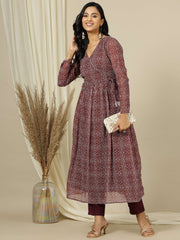 Women Bandhani Printed Kurta with Trouser