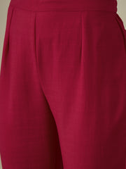 Shoulder Straps Gotta Patti Straight Kurta With Trousers & Dupatta