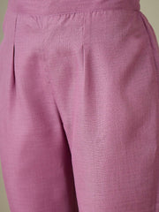 Women Floral Printed Angrakha Sequinned Kurta with Trousers