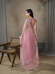 Paisley Sequinned Net Ready to Wear Saree