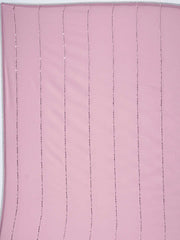 Striped Embellished Sequinned Saree