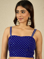 Sequinned Embroidered Border Pre-Stiched Saree