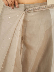 Embellished Embroidered Organza Heavy Work Saree