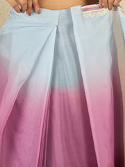 Ombre Embroidered Organza Saree