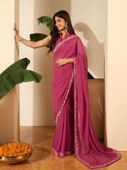 Women Floral Embroidered Saree