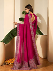 Embellished Embroidered Poly Georgette Saree