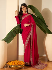 Embellished Embroidered Heavy Work Saree