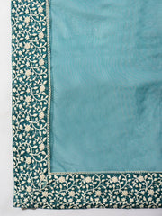 Floral Embroidered Organza Saree