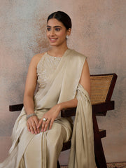 Women Ready To Wear Saree with attached Unstitched Blouse Piece