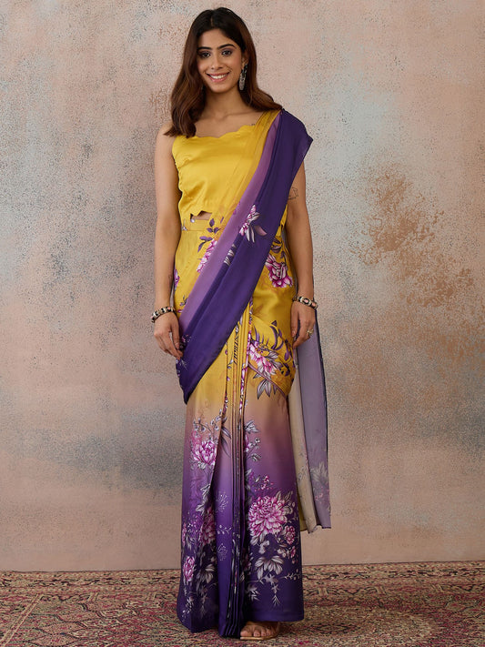 Floral Poly Georgette Saree