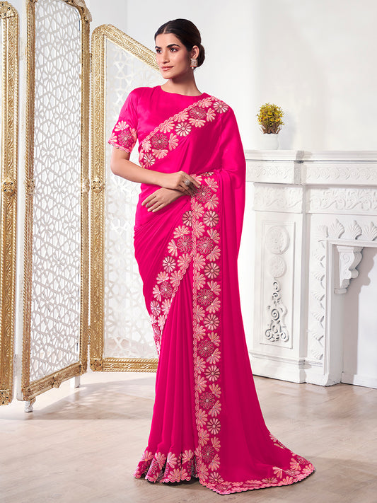 Sequinned Satin Saree